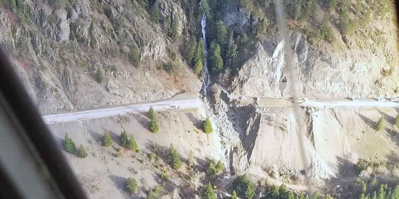 Significant damage to BC highway