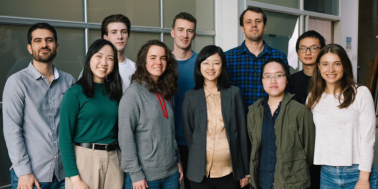 Dr. Lyndia Wu poses with members of her research team from UBC Mechanical Engineering