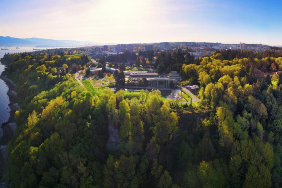 Aerial view of UBC Vancouver campus