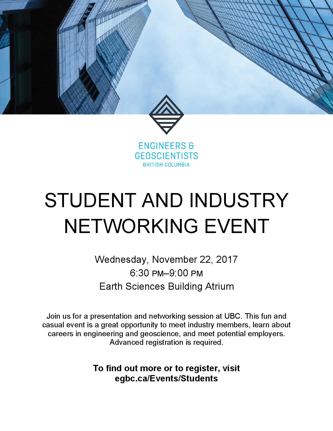 Student and Industry Networking Event