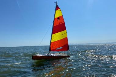 UBC Sailbot sails through the open waters off the coast of Vancouver during a trial run.