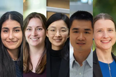 Headshots of Drs. Nika Shakiba, Naomi Zimmermann, Lyndia Wu, Xiaoliang Jin and Nadja Kunz.
