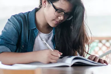 Woman studying