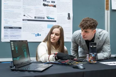 Students focused on a project