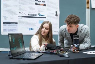 Students working on a project