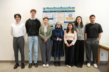 Students with their CHBE project poster