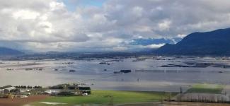 A photo of the flood in Abbotsford, BC.