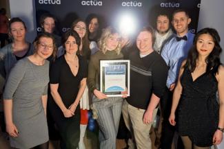 UBC Geering Up accepts the 2022 Actua Award for Excellence