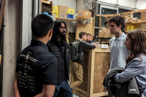 Tesla's visit to the engineering design teams on November 1, 2023