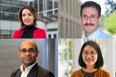 Clockwise from top left: Dr. Sepideh Pakpour, Dr. Sina Kheirkhah, Dr. Amanda Giang and Dr. Vikramaditya Yadav.