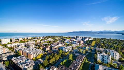 Arial shot of UBC Vancouver.