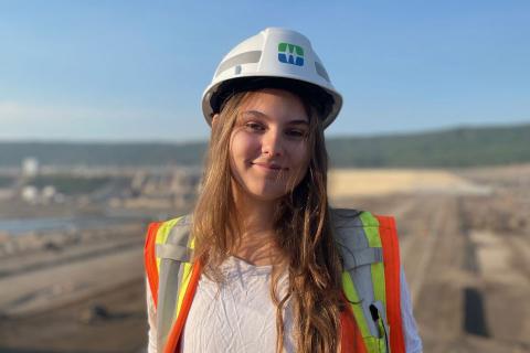 Katrijn at the Site C hydro dam.