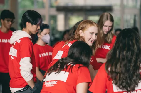 Students smiling