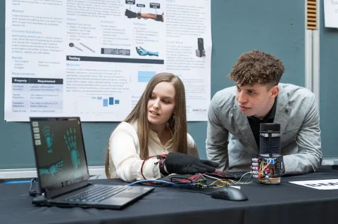 Students working on a project