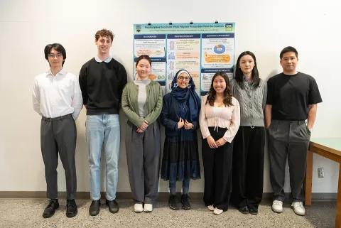 Students with their CHBE project poster