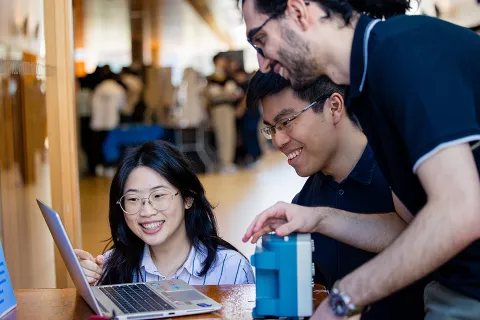 Students working on a project